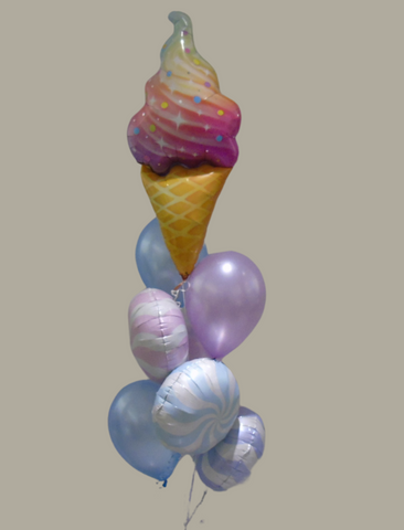 Bouquet de ballons Cornet de crème glacée