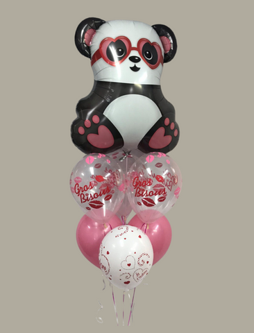 Bouquet de ballons Panda d'amour