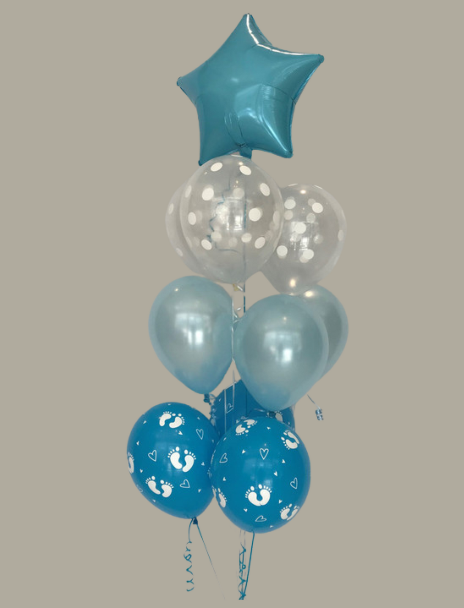 Bouquet de ballons Petits Pieds bleu