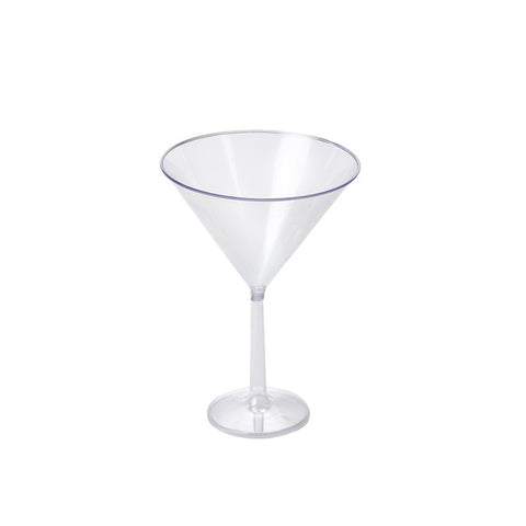 grande coupe à martini transparente en plastique