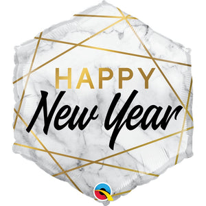 Ballon mylar- Happy New Year marbré