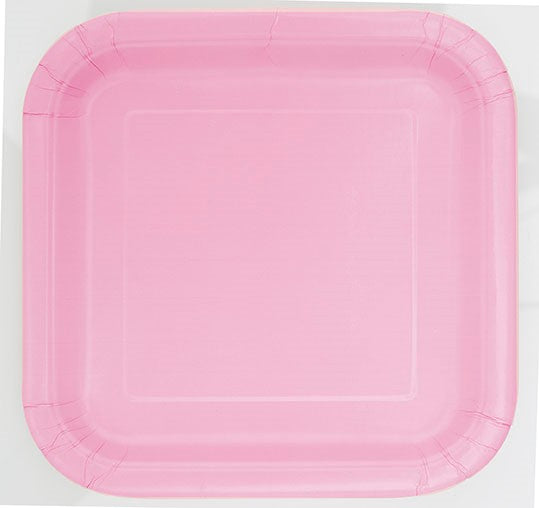 assiettes petites couleur rose pâle