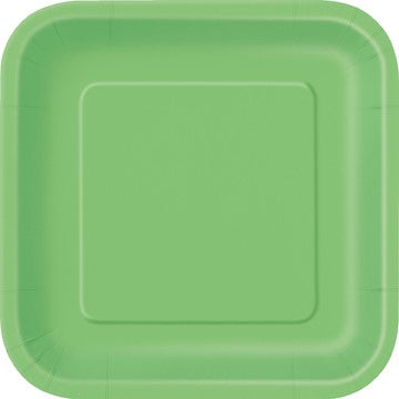 grandes assiettes carré vert lime