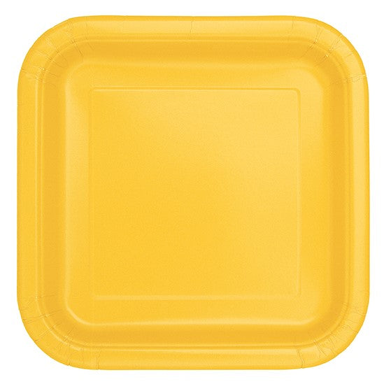 assiettes petites couleur jaune
