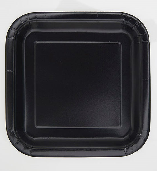 assiettes petites couleur noir