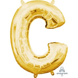 lettre C mylar de 16 pouces en or