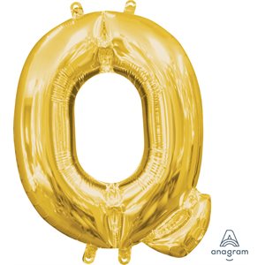 lettre Q mylar de 16 pouces en or