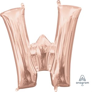 lettre W my lar de 16 pouces en rose gold