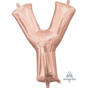 lettre Y mylar de 16 pouces en rose gold