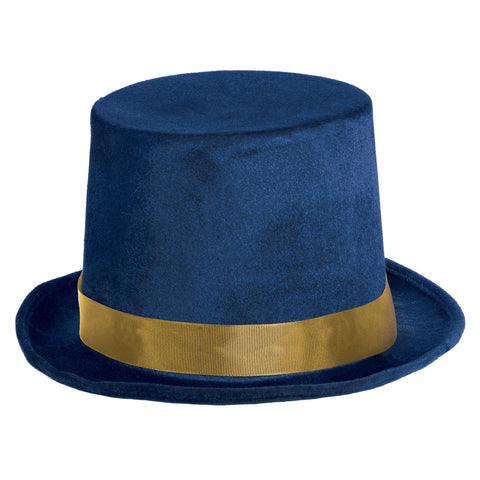 Chapeau haute-forme bleu