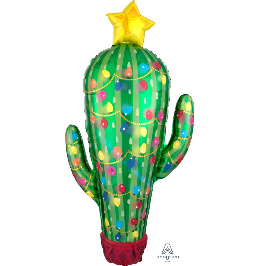 Ballon mylar- Cactus de noël