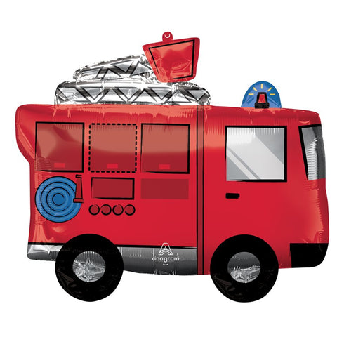 Ballon mylar- Camion de pompier