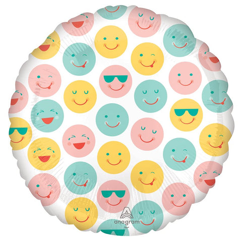 Ballon mylar-Sourires pastel