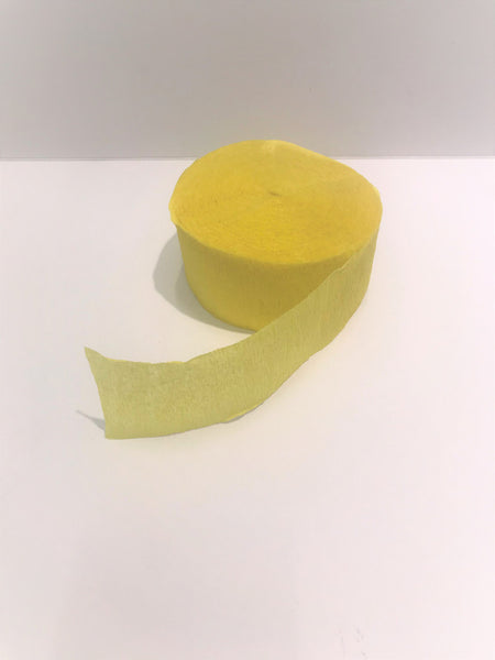 guirlande papier crêpé jaune