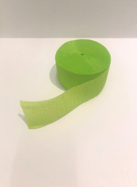 guirlande papier crêpé vert pâle