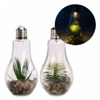 ampoule décorative lumineuse avec fausse plante 