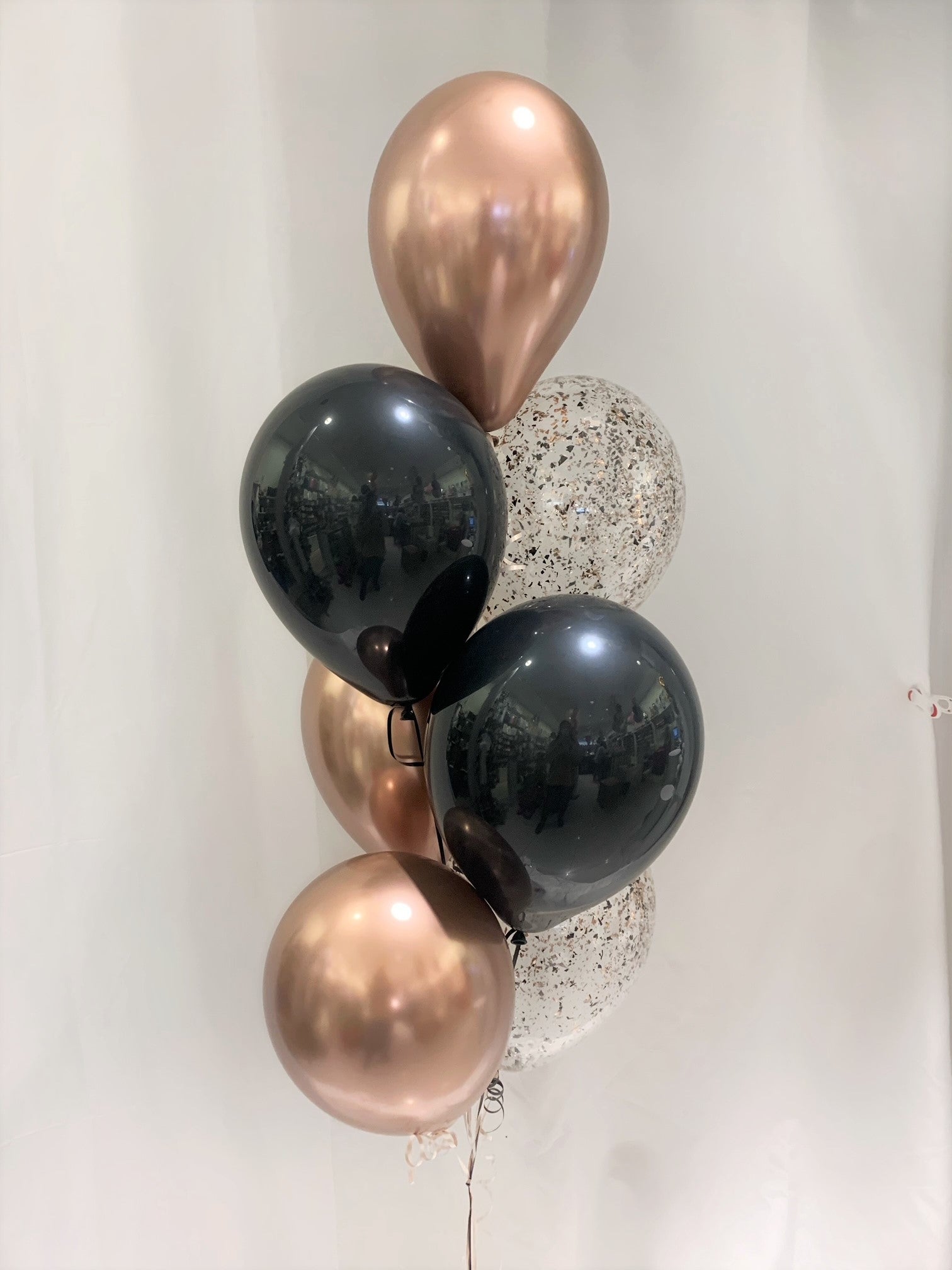Bouquet ballons noir et or - Bouquet de Ballons 