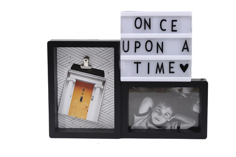 Cadre photo avec écriteau illuminé