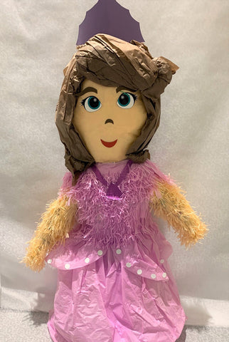 Piñata princesse Sofia robe lilac et cheveux brun