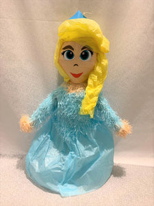 Piñata princesse Elsa (Frozen)  robe bleu pâle et cheveux blond
