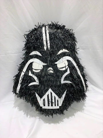 Pinata en forme du masque de Darth Vader noir et détails blanc