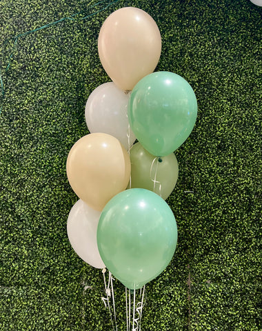 Bouquet de ballons vert naturel