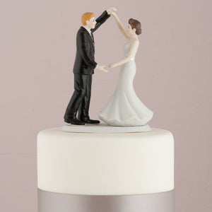 Figurine de couple dansant pour gâteau