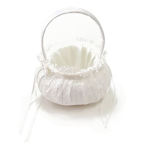 Panier bouquetière -Blanc cassé